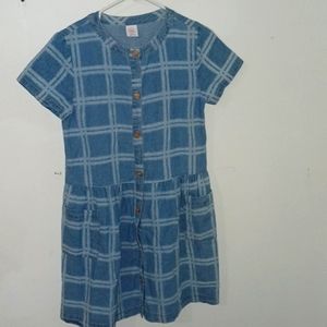 Wonder nation checkered blue jean dress